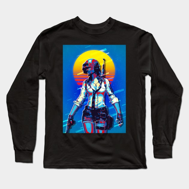 Pubg girl Long Sleeve T-Shirt by Durro